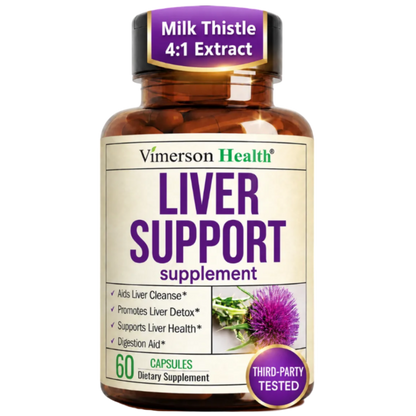 Liver Support – Liver Cleanse Detox & Repair Milk Thistle Supplement – 60ct Digestive & Liver Health – 20+ Complex: Choline, Milk Thistle 4:1 Extract, Chanca Piedra 5:1 Extract, Zinc, Artichoke & More