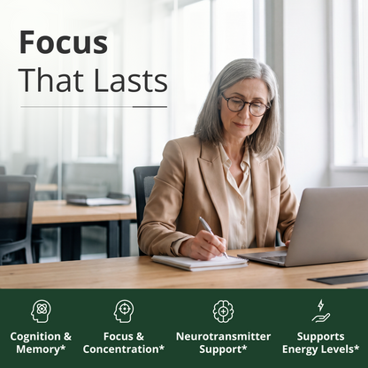 Brain Supplements for Memory and Focus - Nootropic Vitamins & Minerals 60ct Memory Supplement for Brain Health with Vitamin B-Complex, Bacopa & Choline - Mood, Energy & Concentration