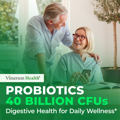 Probiotics for Women & Men with Prebiotics - 40 Billion CFU Probiotics for Digestive Health, Gut Health & Immune Support Supplement - Lactobacillus Acidophilus Probiotic - Vegetarian, Soy & Dairy Free