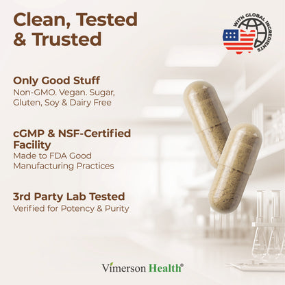 Fiber Supplement with 1080mg Psyllium Husk Powder, Slippery Elm for Women & Men, Ginger Root – High Fiber Pills for Regularity, Digestive & Gut Health – Gentle on Stomach 60 Psyllium Husk Capsules