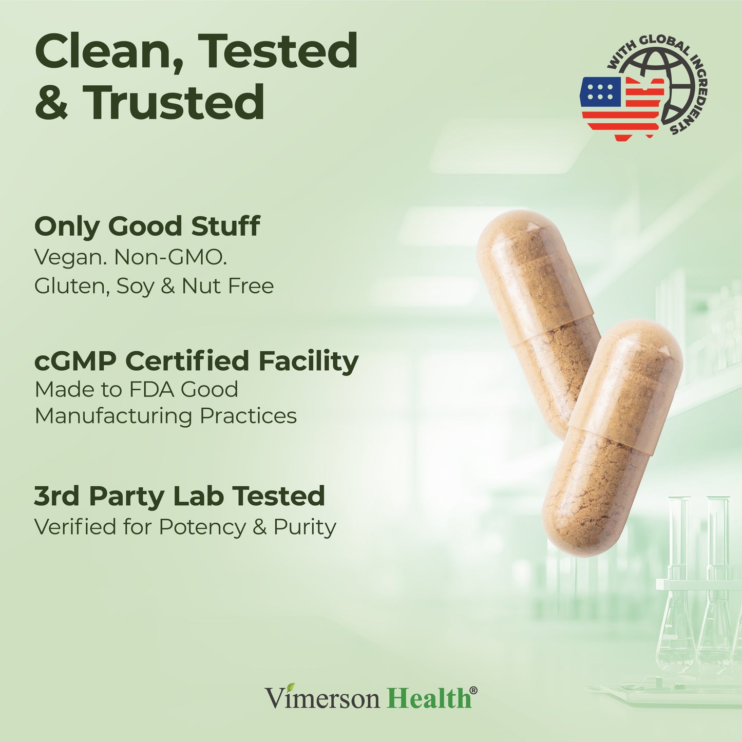 Moringa Capsules with 100% Pure Moringa Powder for Balanced Energy, Healthy Metabolism, Antioxidant & Immune Support. Nutrient-Dense Superfood Vitamins. Vegan. Non-GMO. Third Party Tested. 60 Capsules