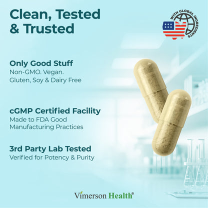 Stress Relief Supplement with 5HTP, Ashwagandha, Valerian, St John’s Wort, GABA, Chamomile & B-Vitamins - Promotes Relaxation, Sleep, Calm & Balanced Mood, Energy & Focus. Vegan, Non-GMO, 60 Capsules