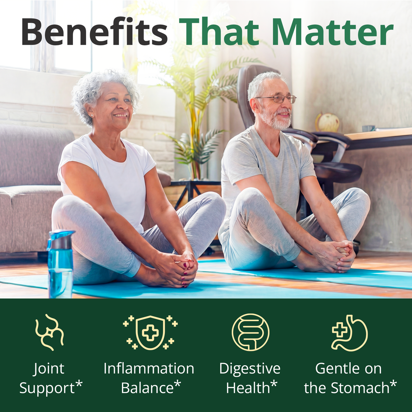 Boswellia Serrata Turmeric Supplement for Joint Support & Inflammation Balance – Turmeric Boswellia Supplement with Ginger & Black Pepper Extract for Enhanced Absorption – Non-GMO - 60 Capsules