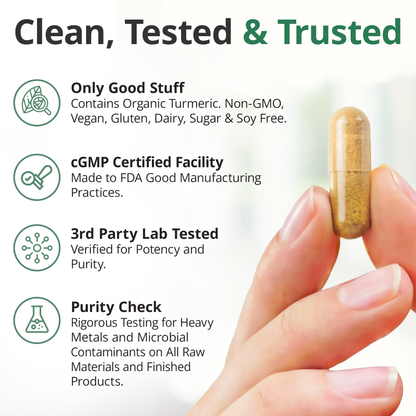 Boswellia Serrata Turmeric Supplement for Joint Support & Inflammation Balance – Turmeric Boswellia Supplement with Ginger & Black Pepper Extract for Enhanced Absorption – Non-GMO - 60 Capsules