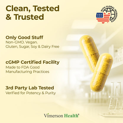 Turmeric Supplement & Chamomile Capsules for Sleep - Organic Turmeric Sleep Supplement with Chamomile Flowers Extract (Manzanilla) - Relaxation & Stress Support - Joint & Digestive Health. 60 Capsules