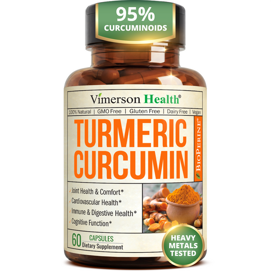 Turmeric Curcumin Supplement – 1200mg Organic Turmeric Curcumin with Black Pepper Extract for Max Absorption – Digestive & Joint Supplements for Men & Women w. Tumeric Extract & Bioperine – 60 Caps