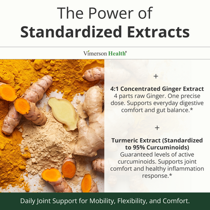 Turmeric and Ginger Supplement with Organic Tumeric for Daily Joint Support, Digestive & Immune Health – with Ginger & Black Pepper Extract (BioPerine) for Enhanced Absorption – Non-GMO – 60 Capsules