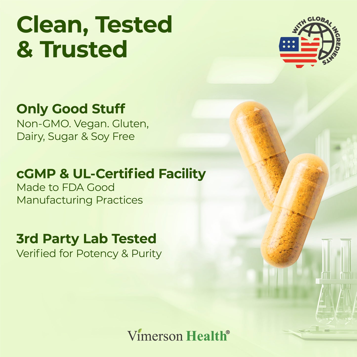 Turmeric Curcumin Supplement with Green Tea Extract (ECGC) & Vitamin C for Joint Health, Energy & Inflammation Balance - Organic Tumeric Curcumin with Black Pepper - Gluten-Free, Non-GMO - 60 Capsules