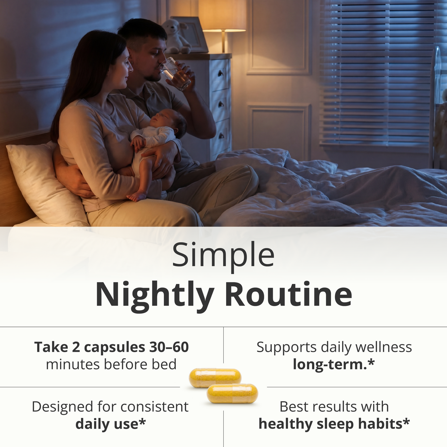 Melatonin 3mg + Valerian Root for Sleep, Daily Calm & Stress Relief Support – Natural Sleep Aid: Organic Turmeric Melatonin Valerian Supplement with L-Theanine, Ginger & Black Pepper – 60 Capsules