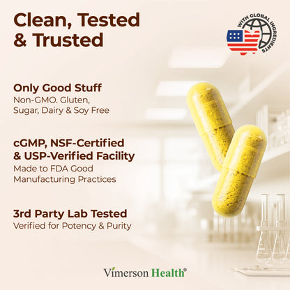 Moringa + Turmeric Curcumin Supplement for Joint Health, Gut Health, Energy and Immune Support - Total Wellness Formula - Tumeric Curcumin with Black Pepper & Moringa Pure Capsules - 60 Count