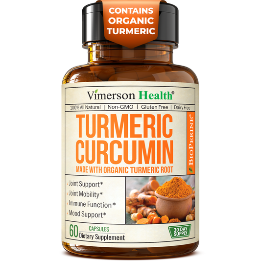 Turmeric Curcumin Supplement with Black Pepper Extract - High Potency Organic Turmeric 1400mg & 95% Curcuminoids for Joint & Digestive Health - Joint Support Supplement - 60 Vegan Curcuma Capsules