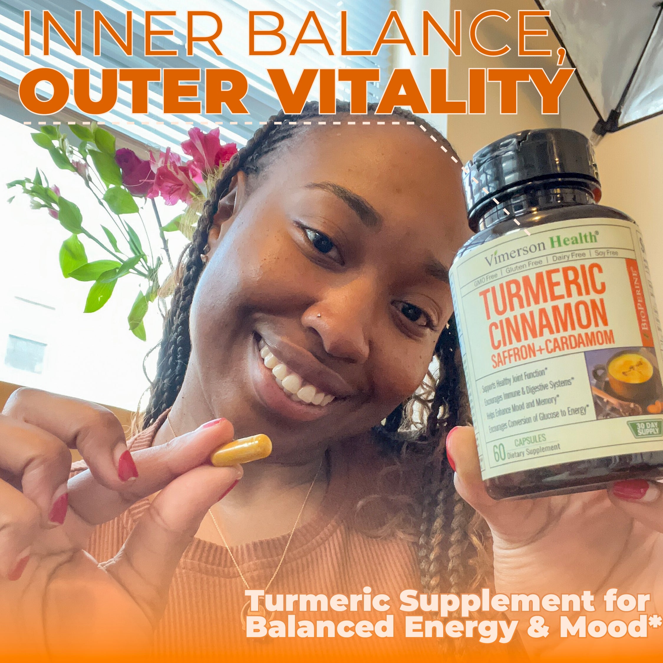 Best TURMERIC CINNAMON + SAFFRON & CARDAMOM Supplement for JOINTS