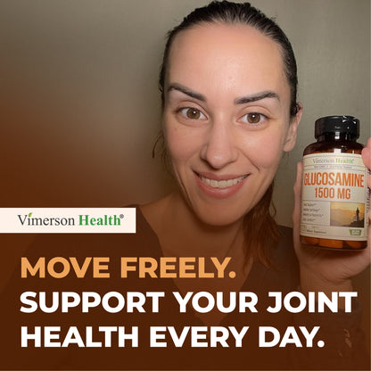 Glucosamine Sulfate 1500mg w/Potassium – FSA Eligible Joint Support Supplement for Cartilage, Bone & Joint Health, Occasional Discomfort Relief for Back, Knees & Hands – Glucosamine Complex 120 Tabs