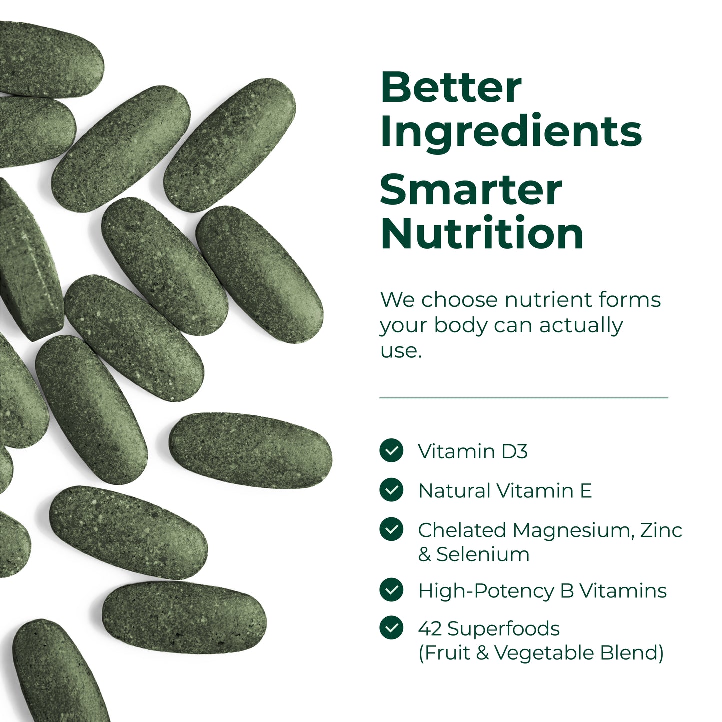 Vegan Multivitamin for Women & Men - Essential Multivitamins & Multiminerals 90 Tablets with Vitamin B12, A, D, C, Zinc, Magnesium & More for Total Body Wellness - 23 Key Nutrients & Vitamins