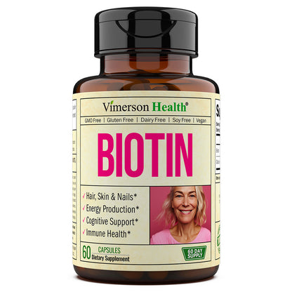 BIOTIN SUPPLEMENT - VITAMINS FOR HEALTHY HAIR, NAILS & SKIN
