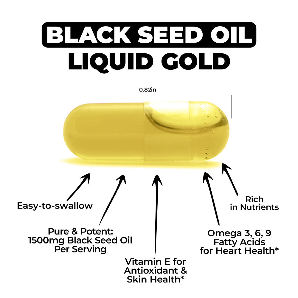 The BEST BLACK SEED OIL Capsules for Immune DIGESTIVE and HAIR Health