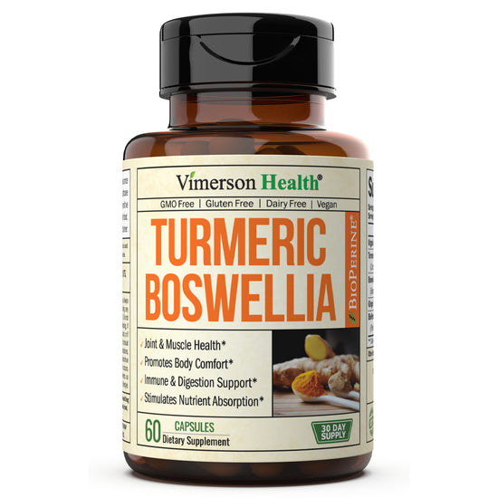 Best TURMERIC BOSWELLIA & GINGER Supplement for IMMUNE & JOINT Health
