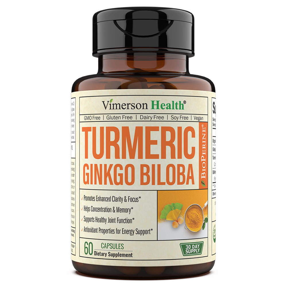 TURMERIC GINKGO BILOBA SUPPLEMENT - CLARITY, FOCUS & MEMORY