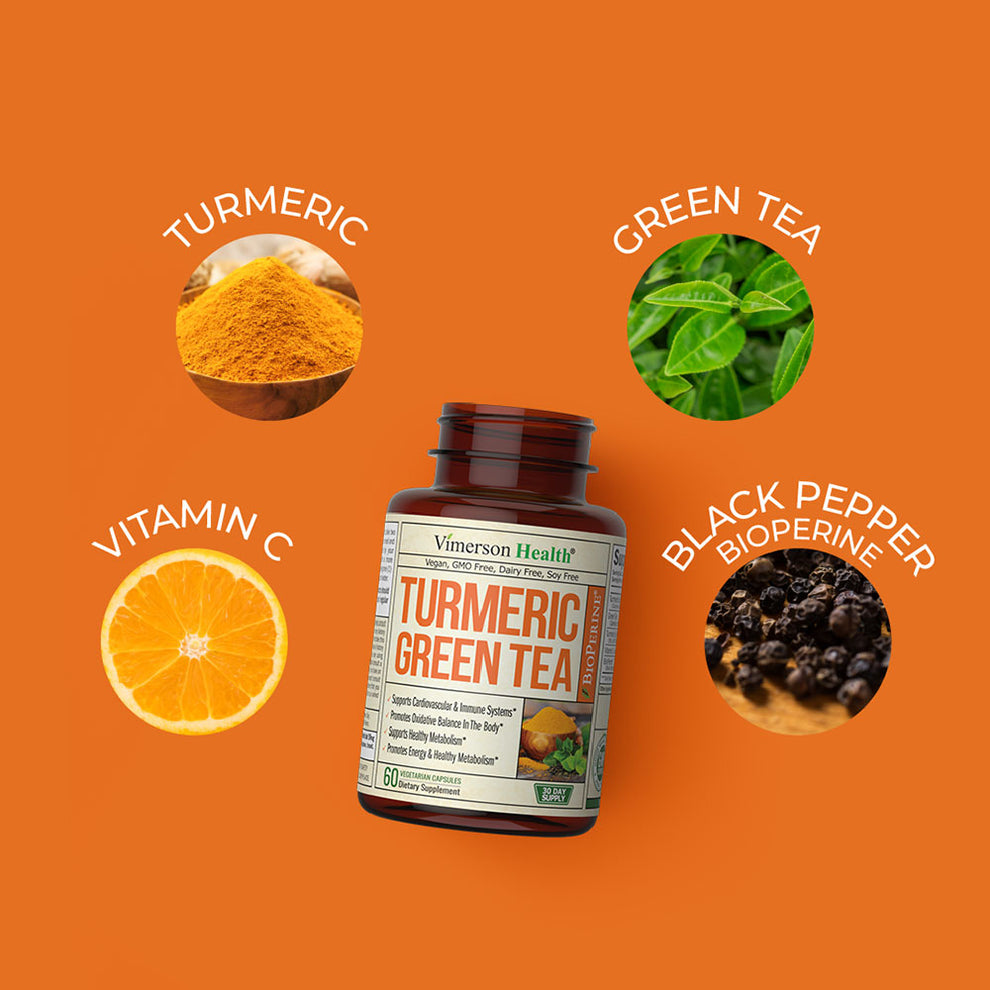 Turmeric Green Tea Supplement Energy, Joint & Metabolic Health